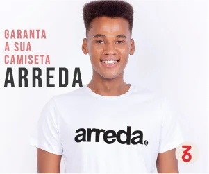 camiseta arreda branca masculina