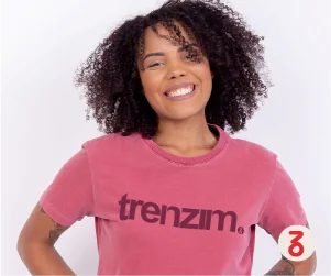 camiseta trenzim bordô bendizê